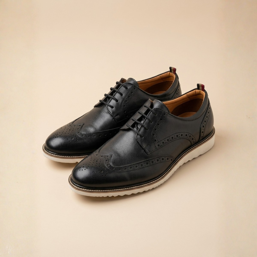 Sapato Masculino Couro Brogue Esporte Fino