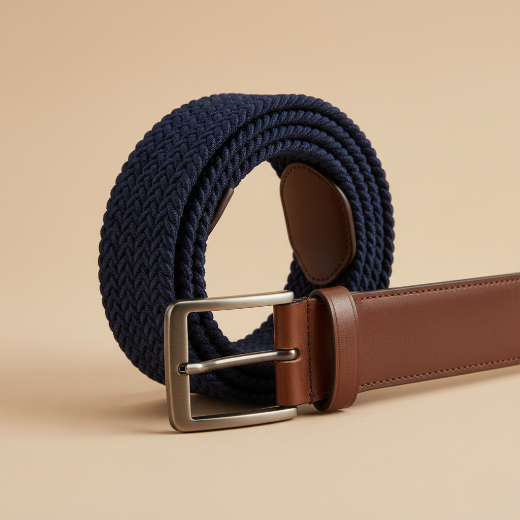 Cinto Masculino Couro com Elastano