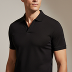 Polo Masculina Algodão Gola V