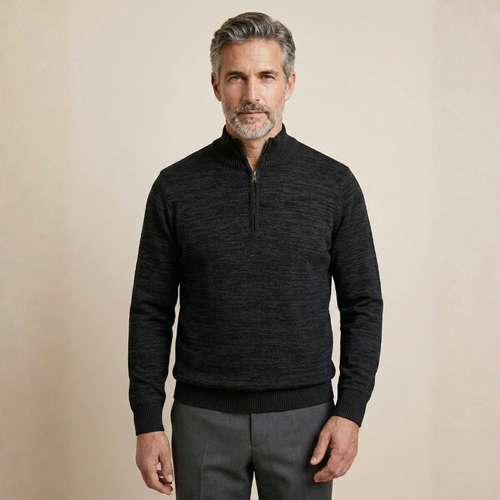 Blusa Masculina Malha Half Zip Executiva