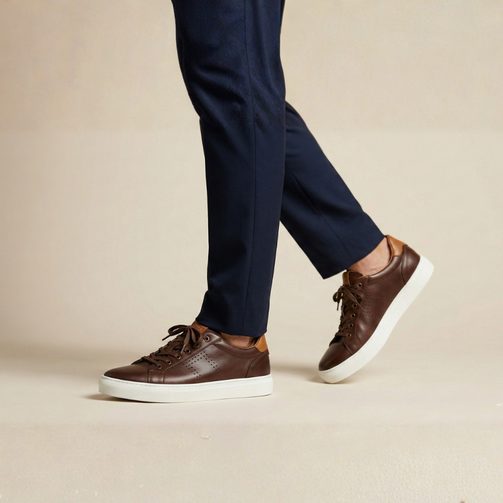 Sapatênis Masculino Couro Premium Café