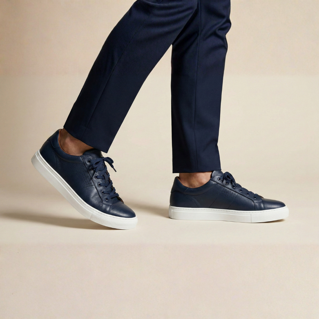 Sapatênis Masculino Couro Premium Marinho