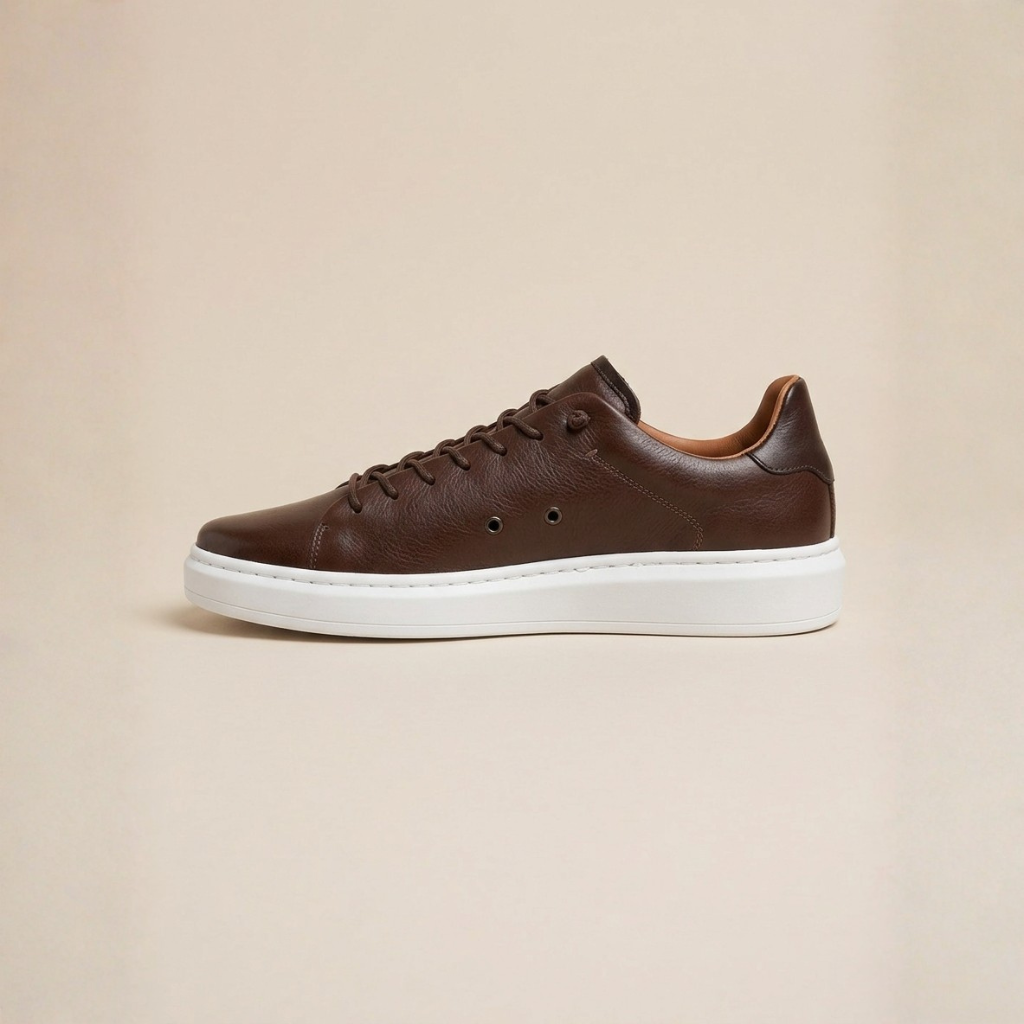 Sapatênis Masculino Couro Premium Café