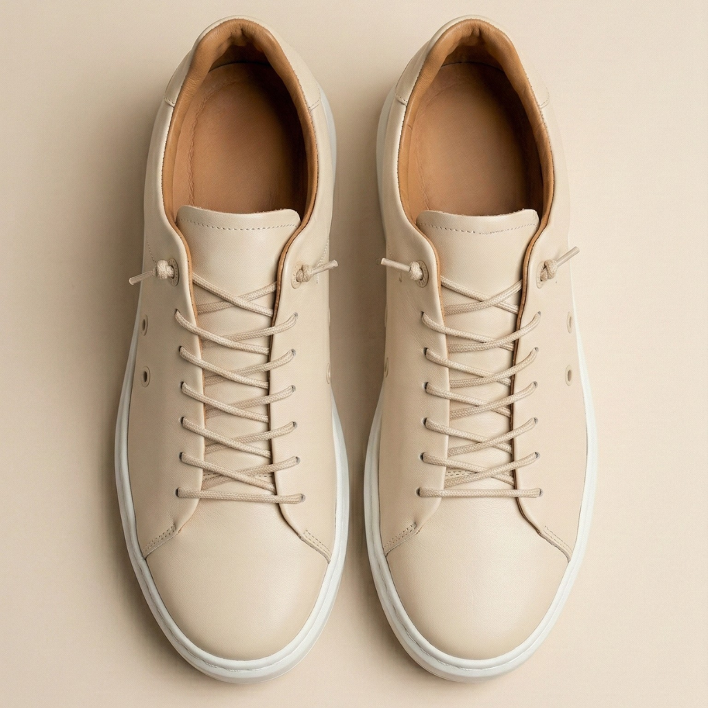 Sapatênis Masculino Couro Premium Areia