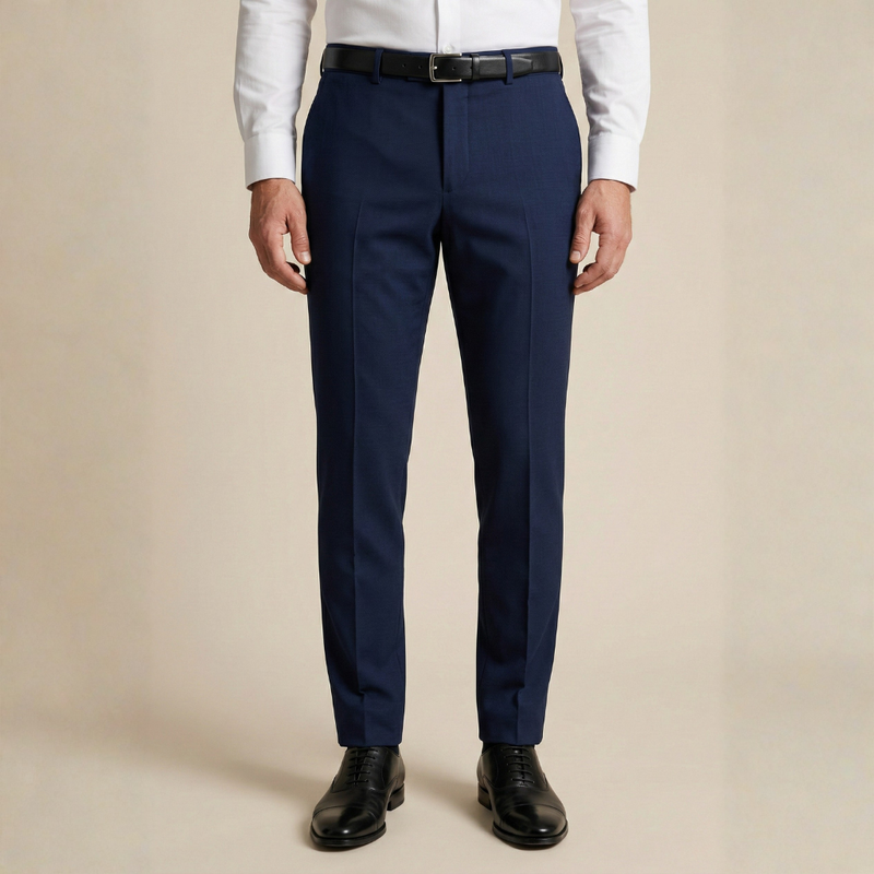 Calça Social Masculina Azul Marinho com Elastano