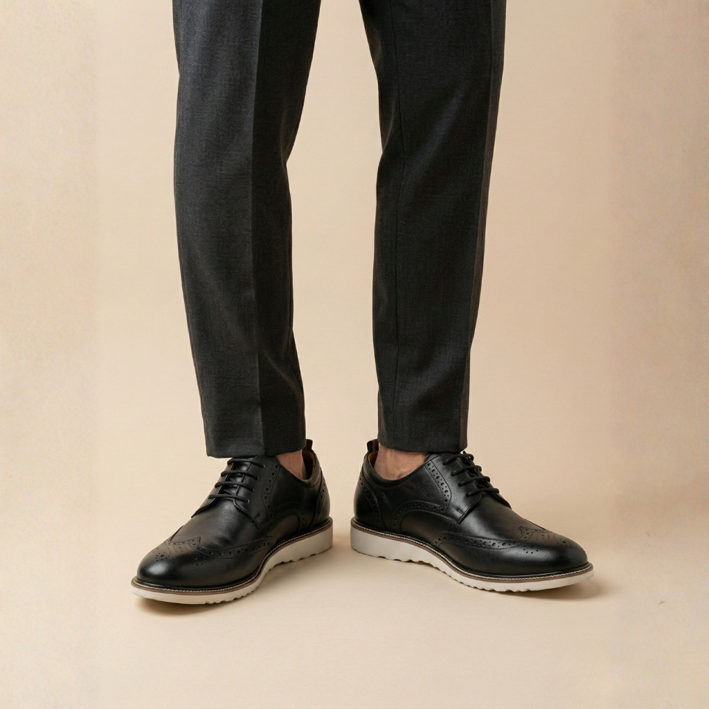 Sapato Masculino Couro Brogue Esporte Fino