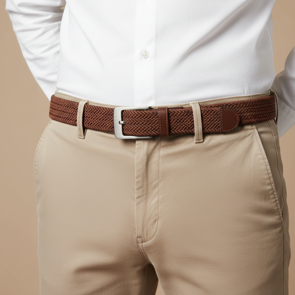 Cinto Masculino Couro com Elastano