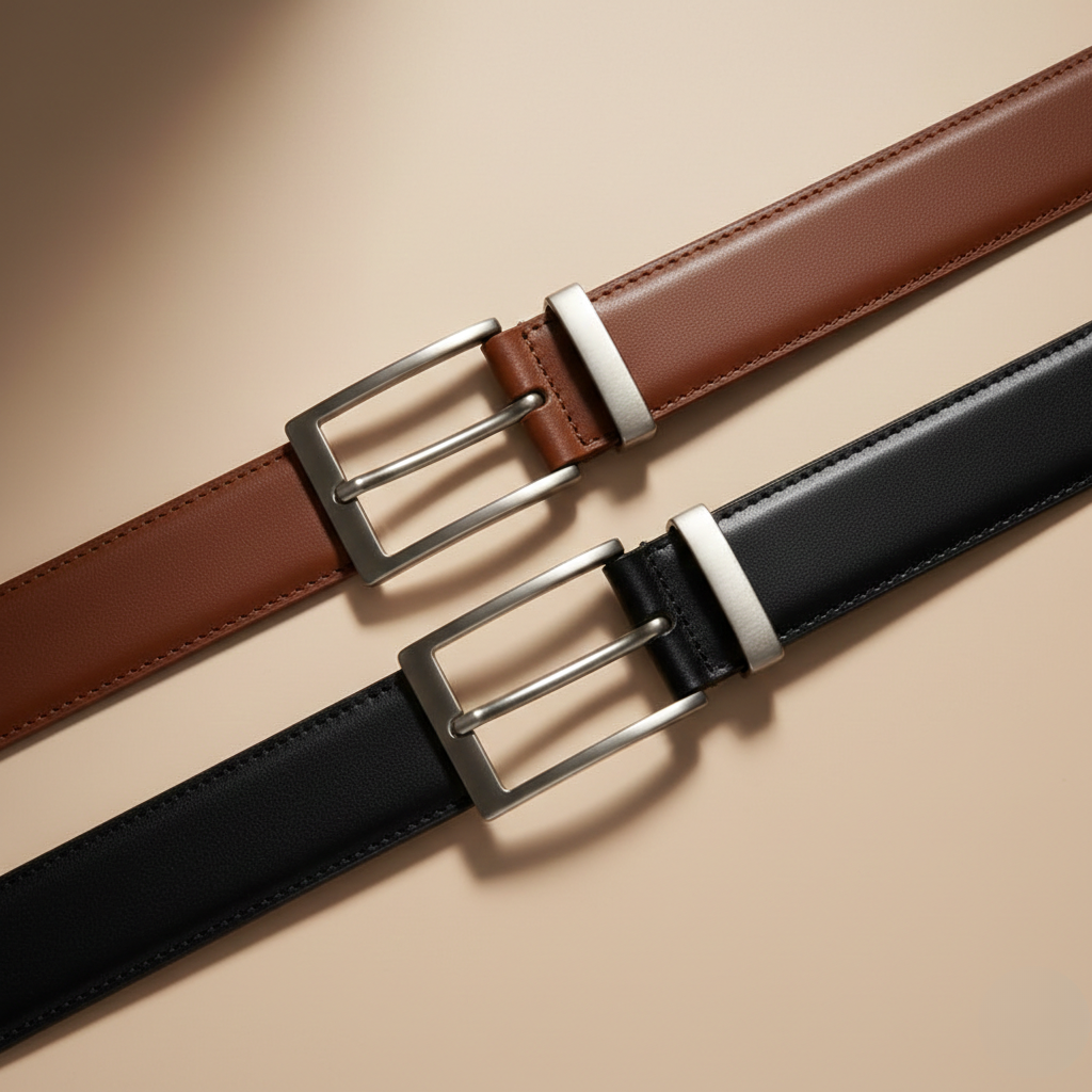 Cinto Masculino Couro Dupla Face Reversível