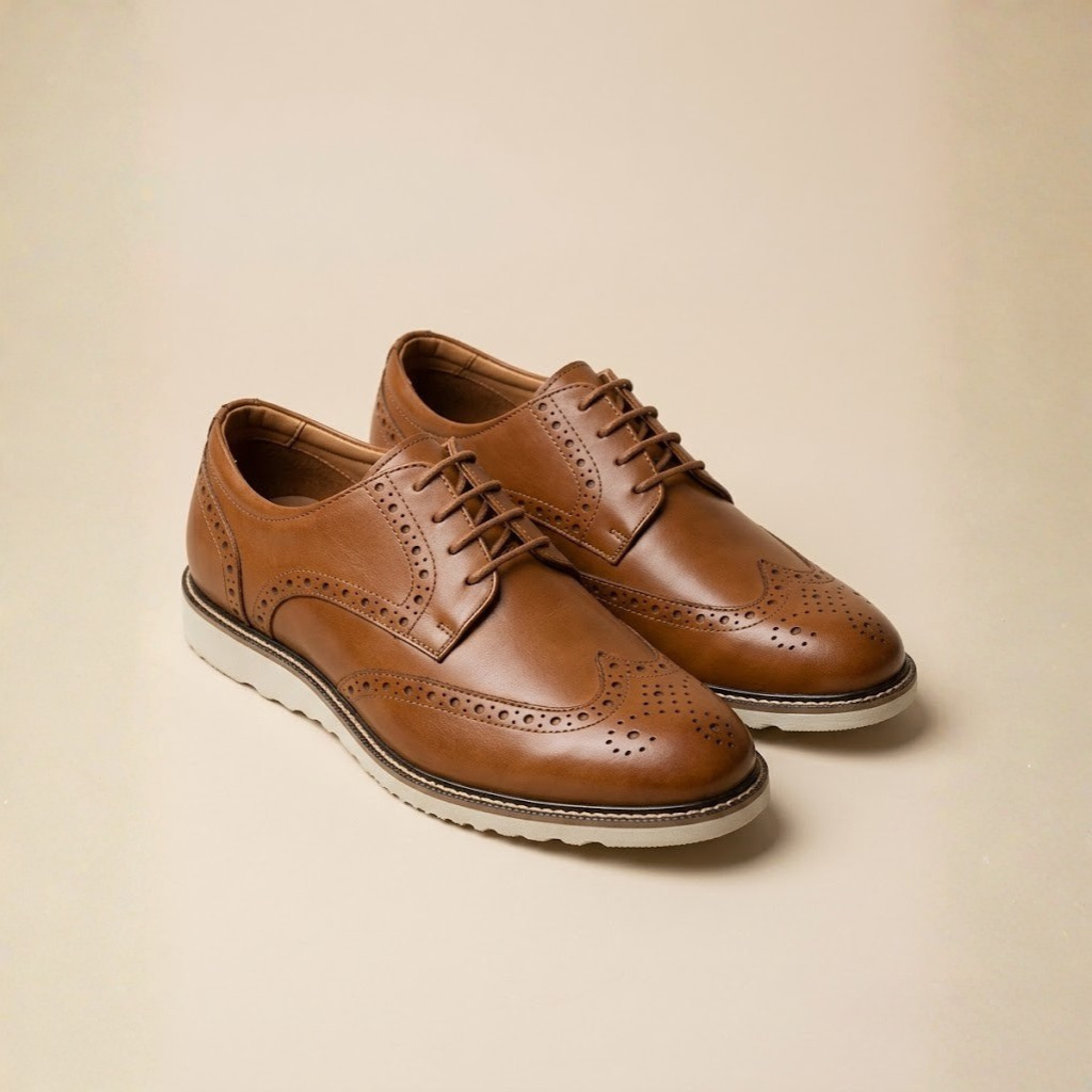 Sapato Masculino Couro Brogue Esporte Fino