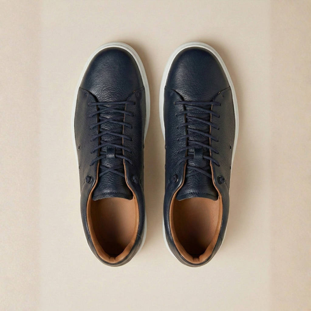 Sapatênis Masculino Couro Premium Marinho