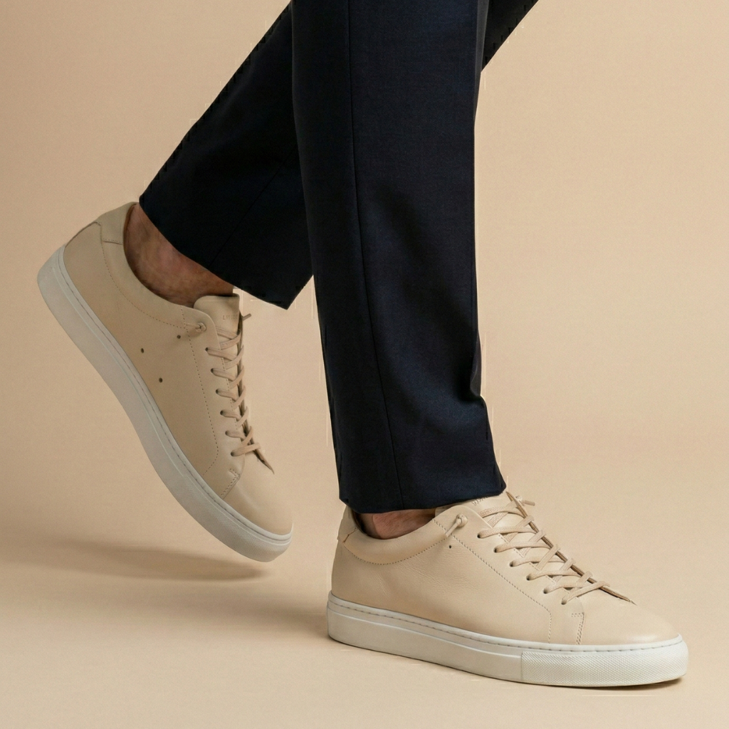 Sapatênis Masculino Couro Premium Areia