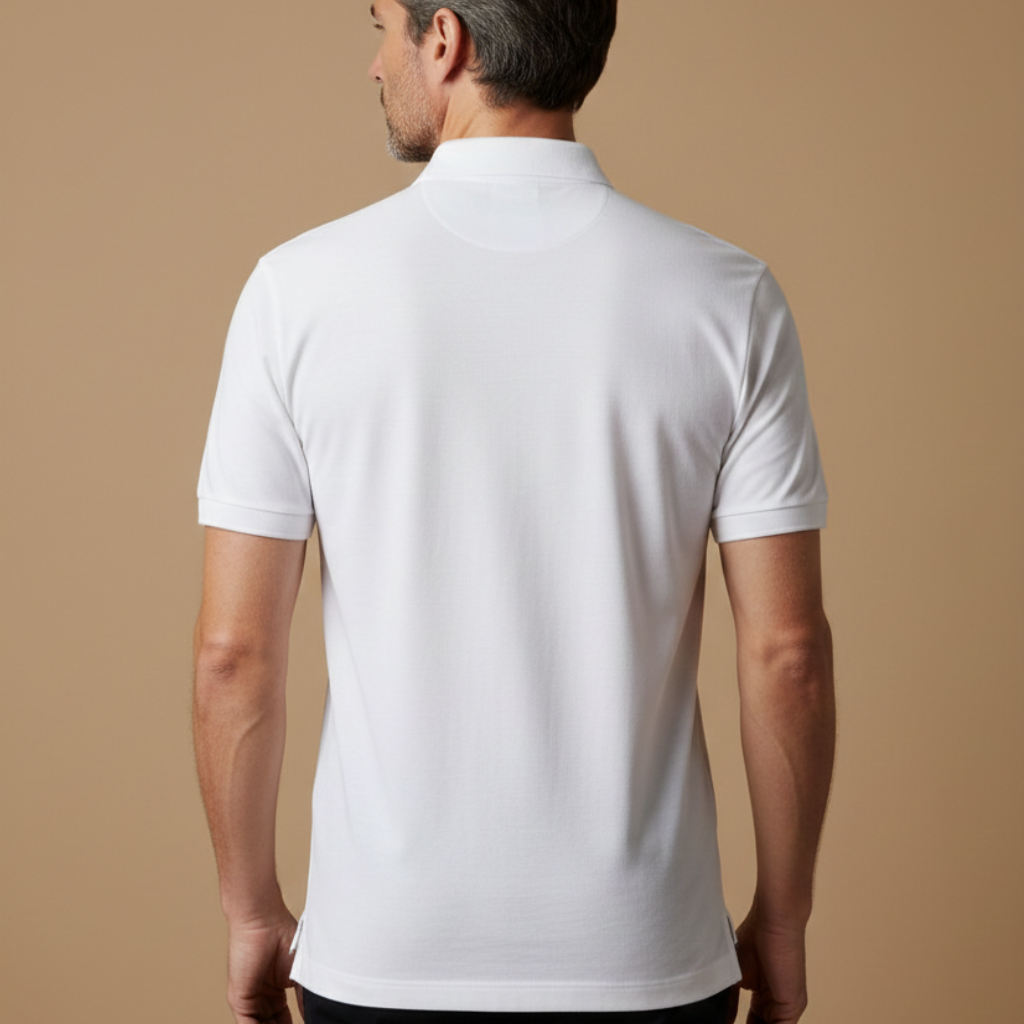 Polo Masculina em Algodão Pima