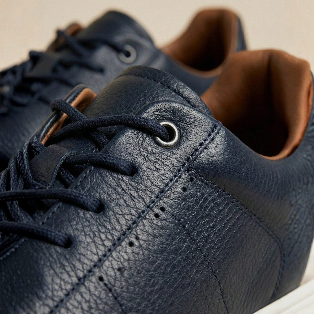 Sapatênis Masculino Couro Premium Marinho