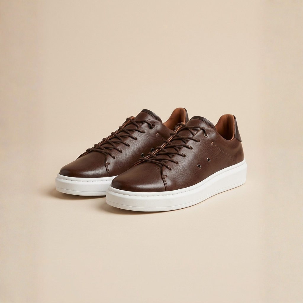 Sapatênis Masculino Couro Premium Café