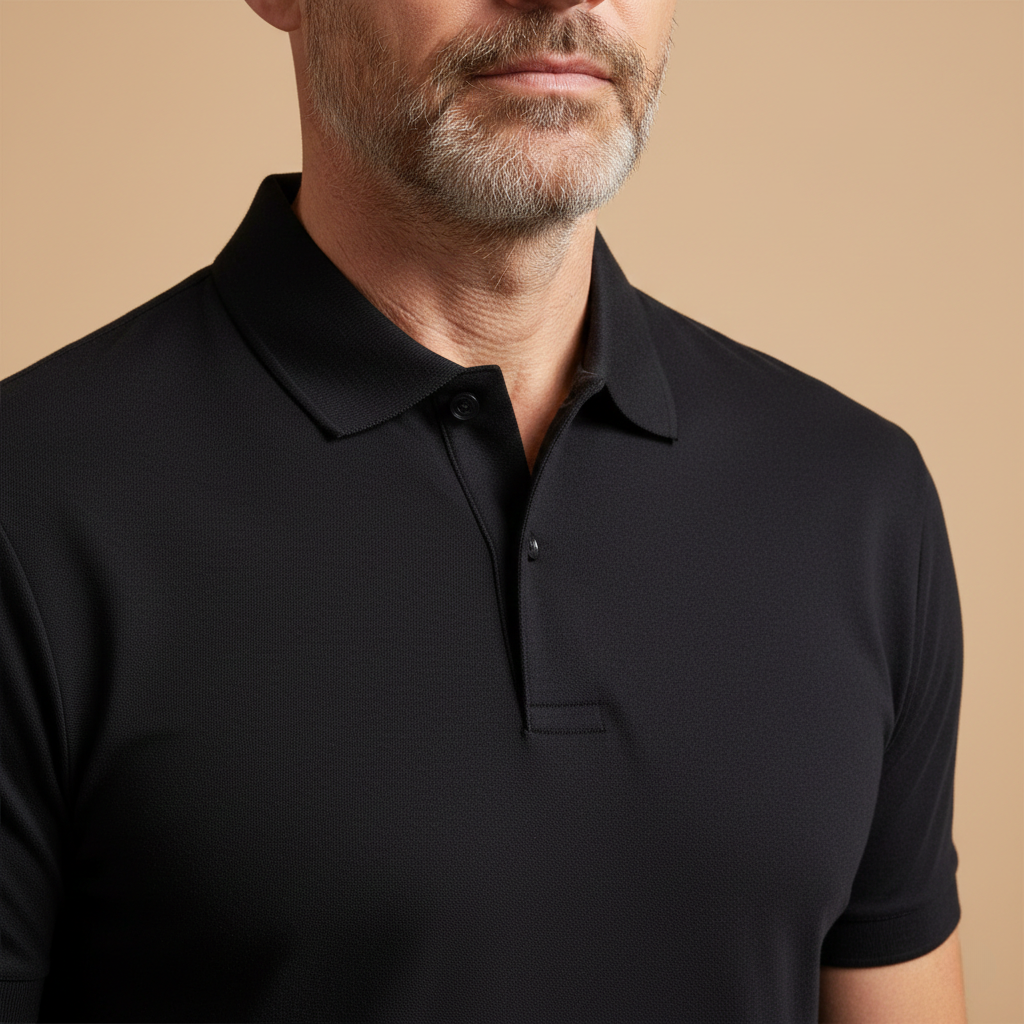 Polo Masculina em Algodão Pima