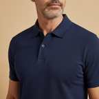 Polo Masculina em Algodão Pima