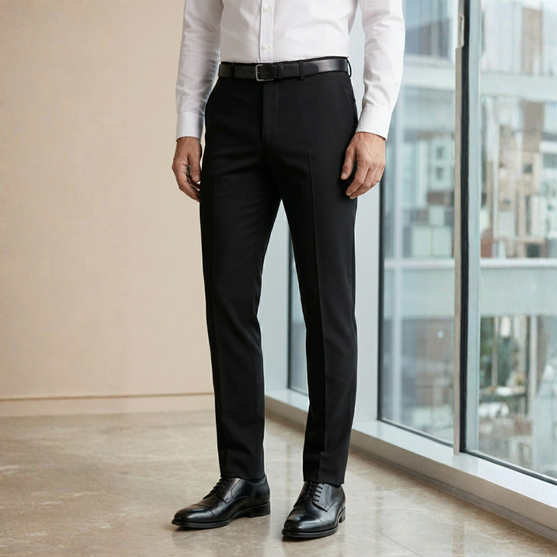 Calça Social Masculina Preta com Elastano