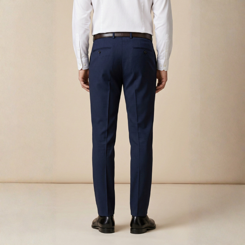 Calça Social Masculina Azul Marinho com Elastano