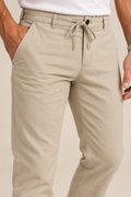 Calça Masculina Visco Linho com Ajuste na Cintura
