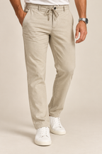 Calça Masculina Visco Linho com Ajuste na Cintura
