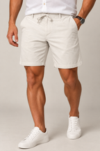 Bermuda Masculina Visco Linho Off-White