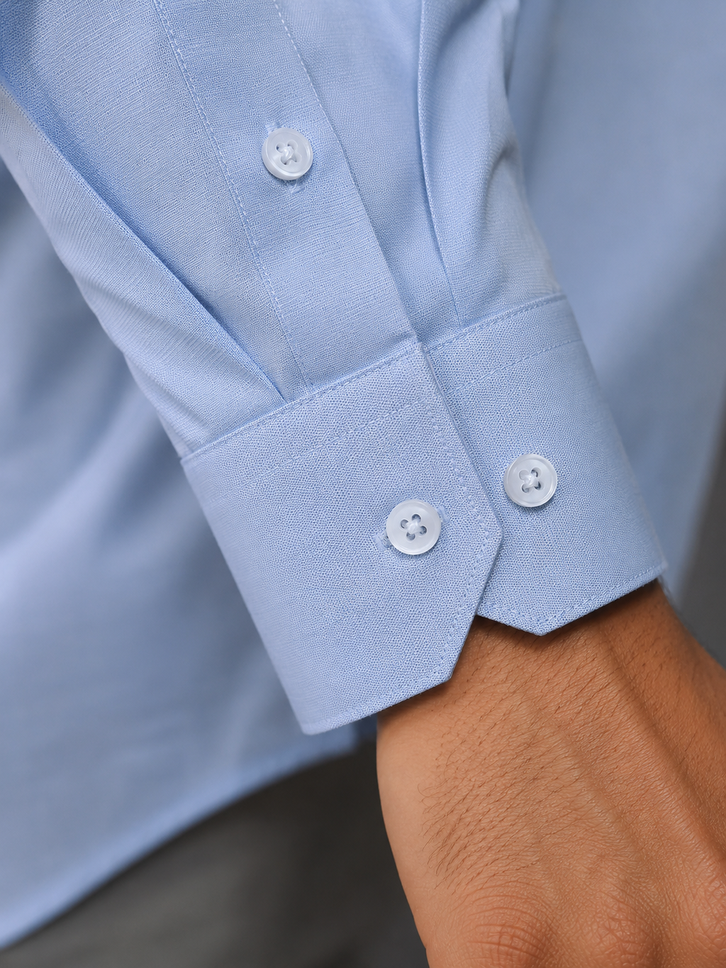 Camisa Social Fibra de Bambu Trabalhado Azul Claro