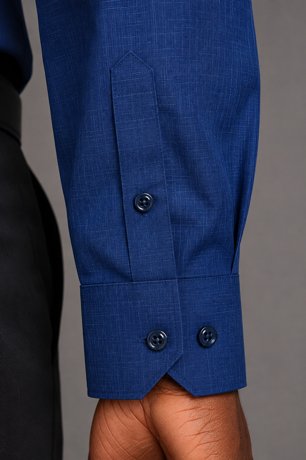 Camisa Social Fibra de Bambu Azul Escuro