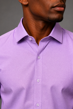 Camisa Social Trabalhada Lumen Lilás