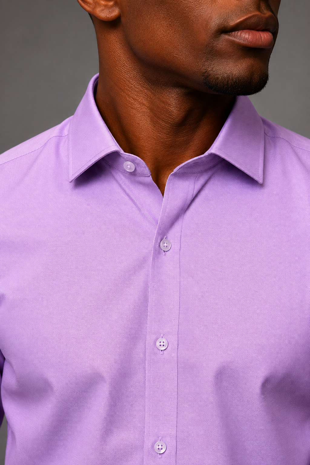 Camisa Social Trabalhada Lumen Lilás