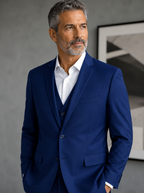 Terno Masculino Poliviscose Slim Azul Bic