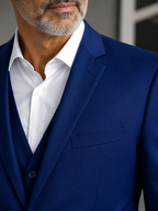 Terno Masculino Poliviscose Slim Azul Bic