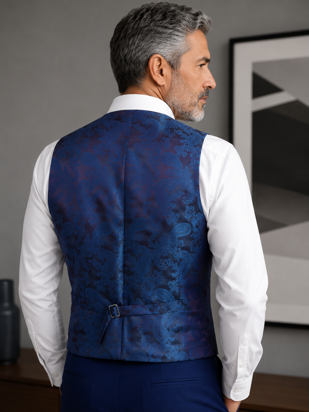 Terno Masculino Poliviscose Slim Azul Bic