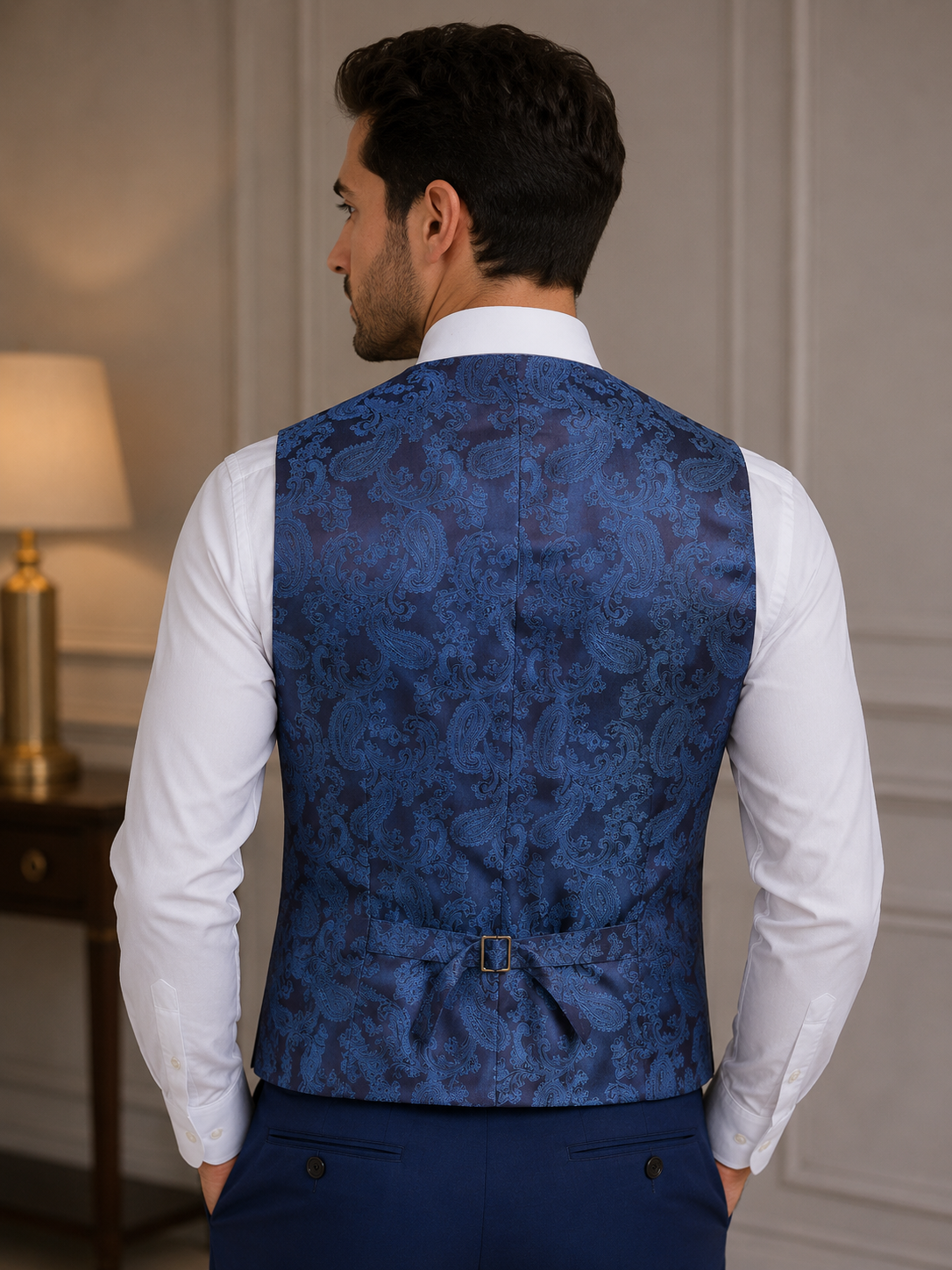 Terno Poviscose Azul Imperial