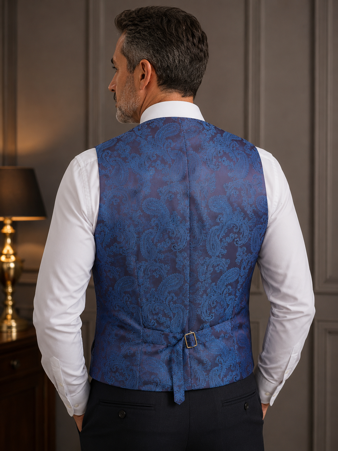 Terno Poliviscose Cinza Chumbo Quadrile