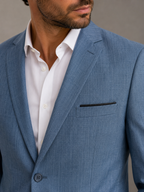 Costume Poliéster Melange Azul Serenity