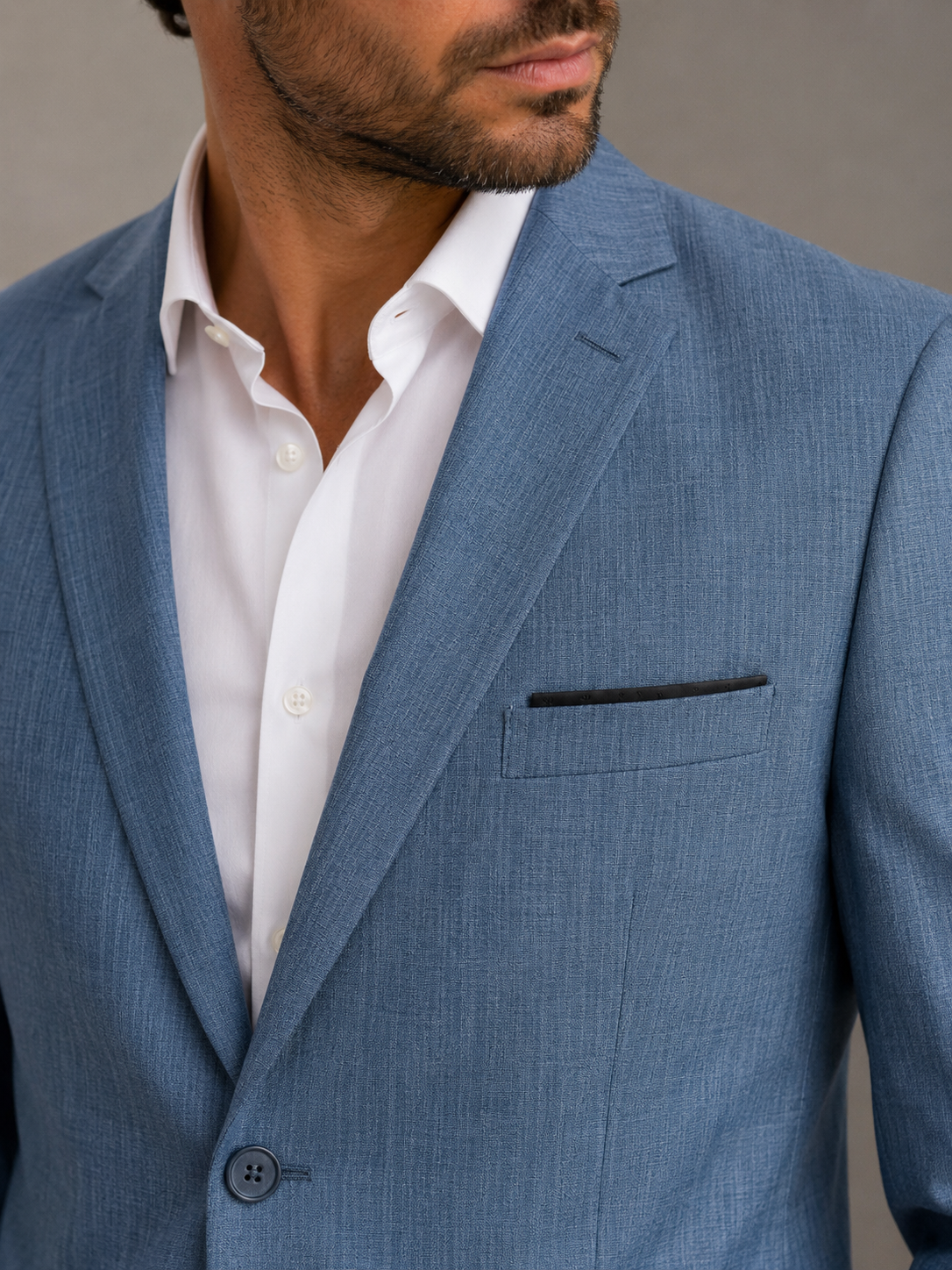 Costume Poliéster Melange Azul Serenity