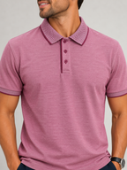 Polo Masculina Algodão Piquet com Elastano