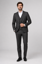 Terno Masculino Poliviscose Slim Cinza Chumbo