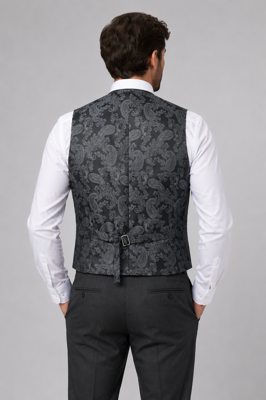 Terno Masculino Poliviscose Slim Cinza Chumbo