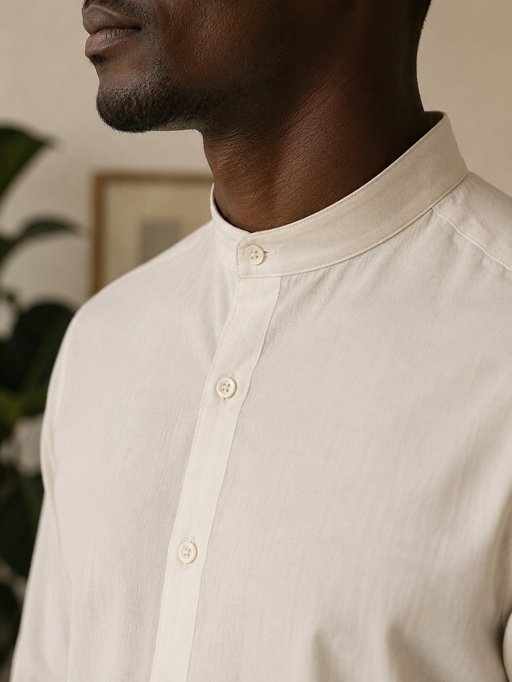 Camisa Masculina Gola de Padre