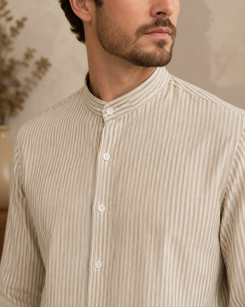 Camisa Masculina Gola de Padre