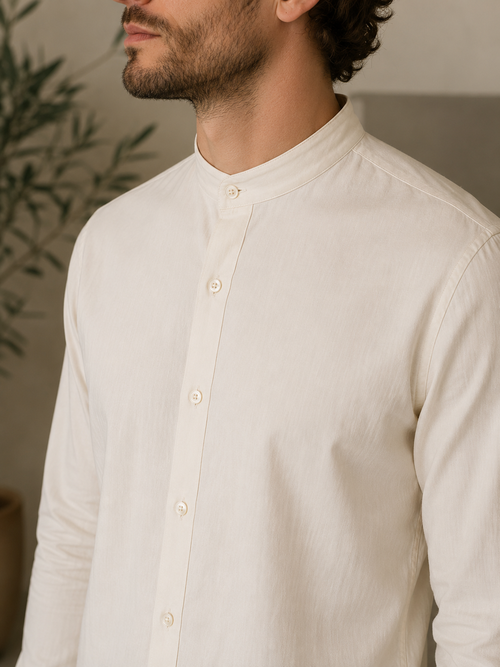 Camisa Masculina Gola de Padre