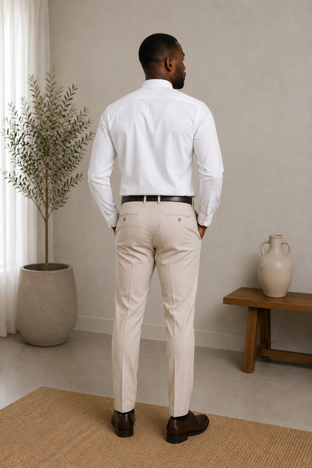 Camisa Masculina Gola de Padre