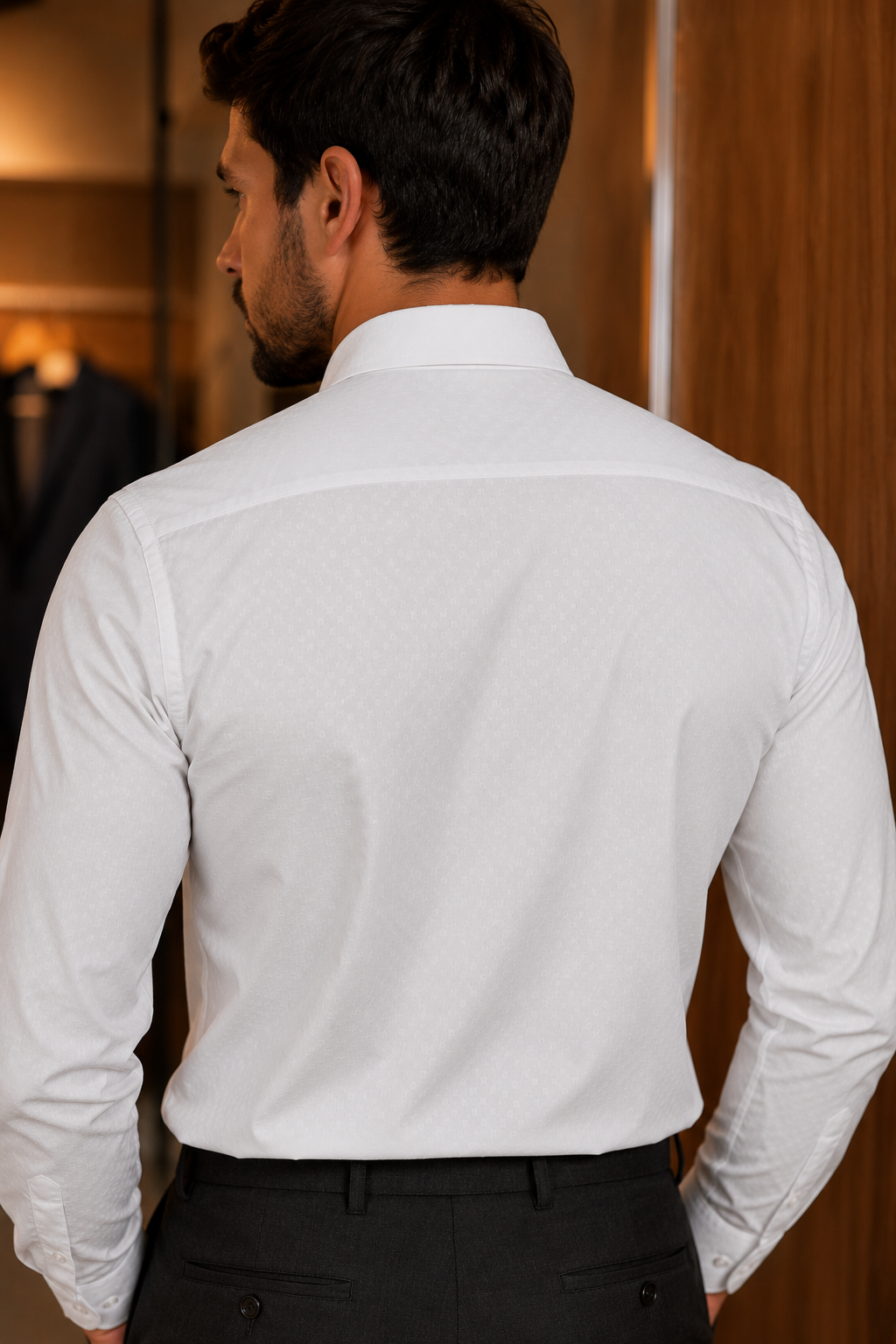 Camisa Social Masculina Algodão Fio 80