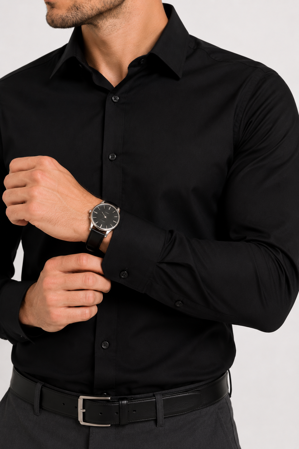 Camisa Social Masculina Poliamida Tech Slim