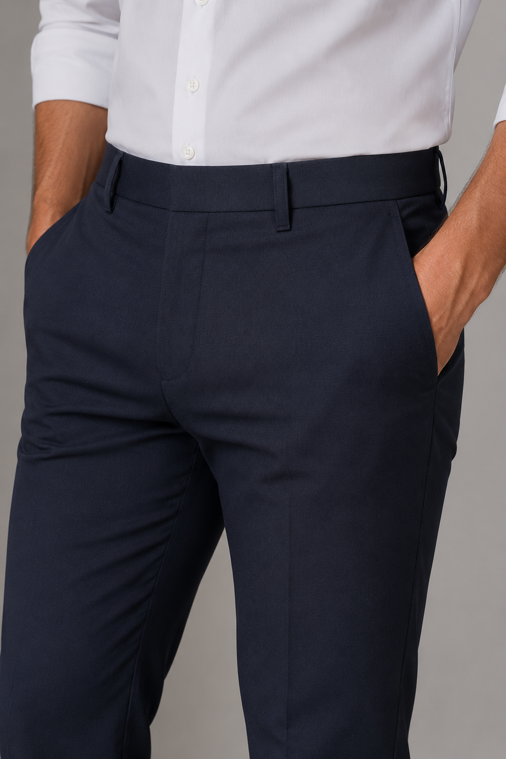 Calça Social Masculina Tradicional com Elastano