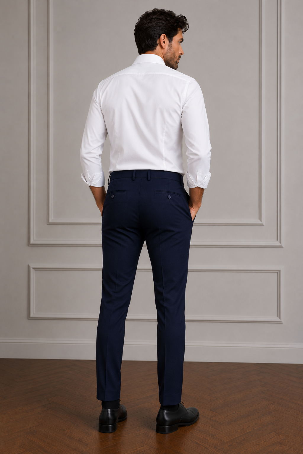 Calça Social Masculina Tradicional com Elastano