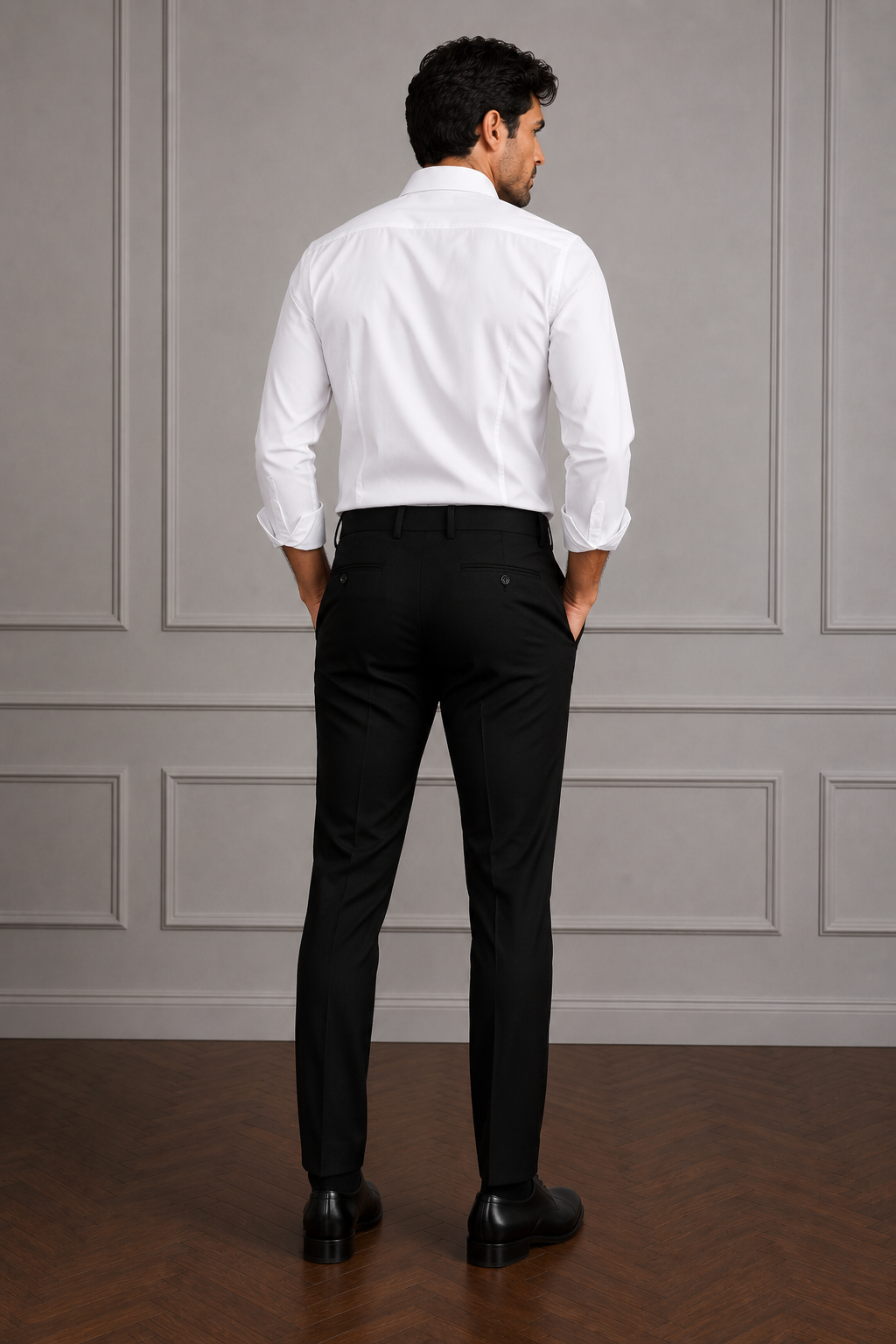 Calça Social Masculina Tradicional com Elastano