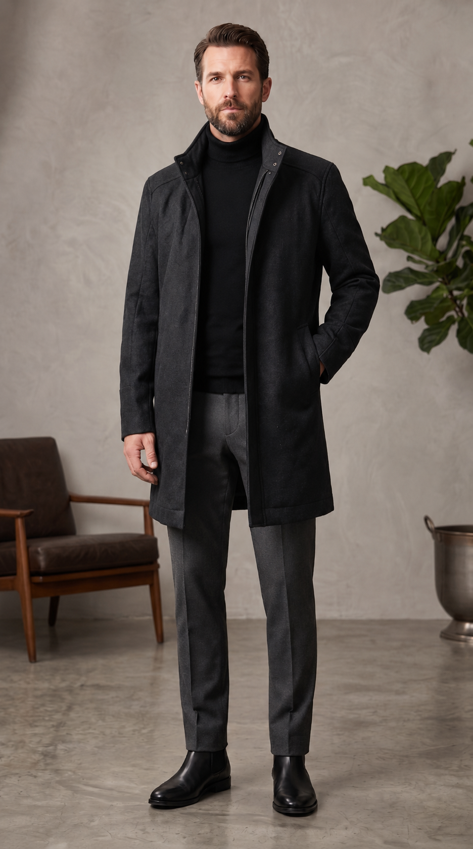 Sobretudo Masculino Premium Preto