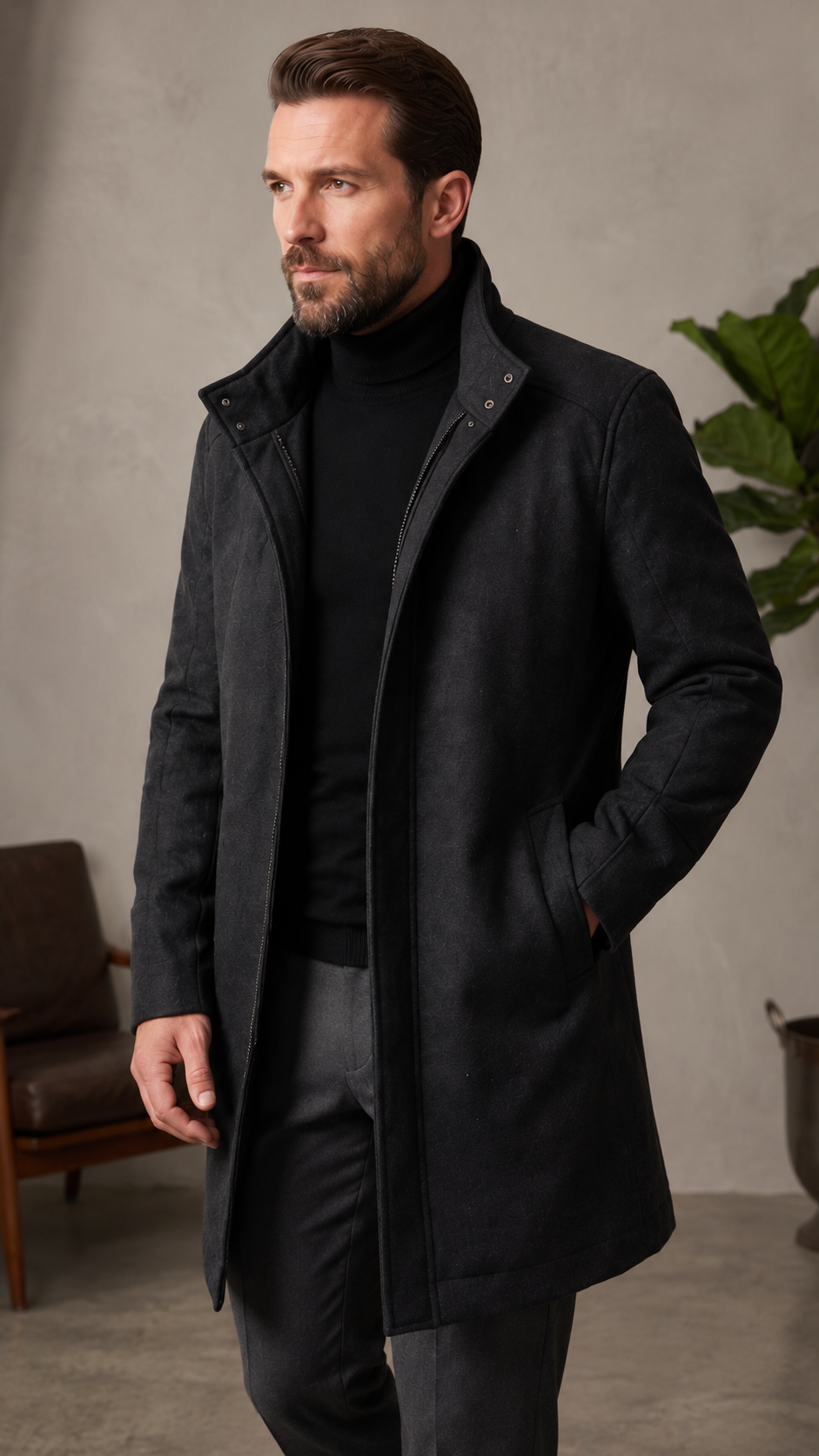 Sobretudo Masculino Premium Preto